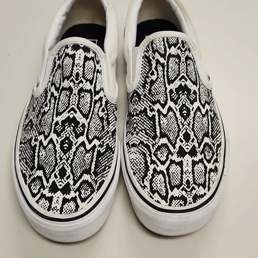 Vans Python Slip On Shoes Unisex M7 W 8.5